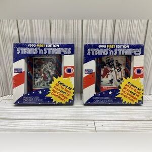 1990 1st Edition Stars' n Stripes & Candy NFL Cards New Old Stock Set Of 2